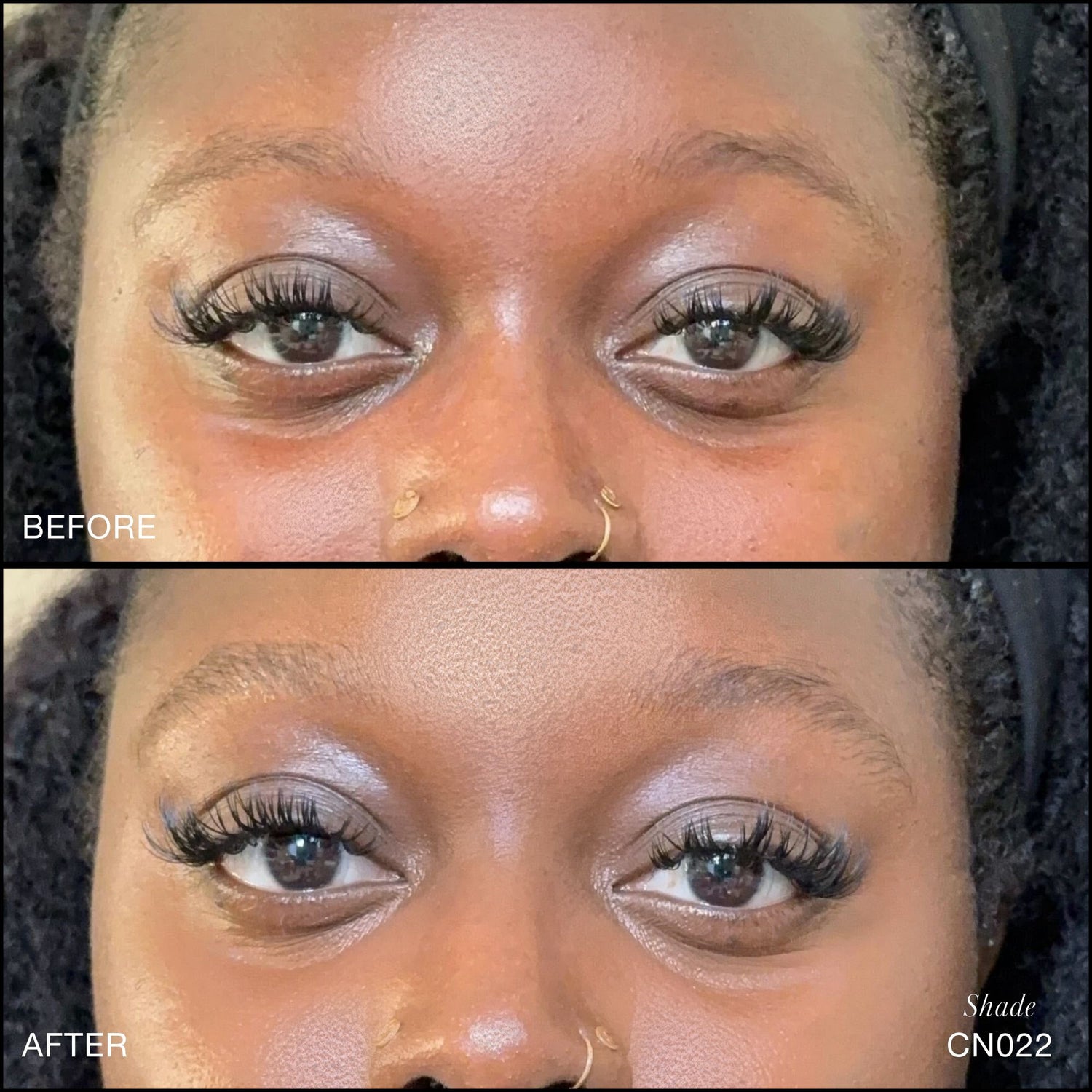 Before and after results of using RMS Beauty Revitalize Hydra Concealer variant: CN022