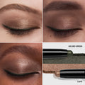 Model image of Bobbi Brown Dual-Ended Long-Wear Waterproof Cream Eyeshadow Stick variant: Café / Gilded Green
