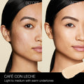 Before and after results of using Nars Radiant Creamy Concealer variant: Café con Leche L2.6