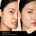Before and after results of using Nars Radiant Creamy Concealer variant: Cannelle L2.75
