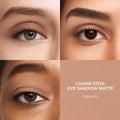 A shade comparison of Laura Mercier Caviar Stick Matte Eye Shadow variant: Caramel