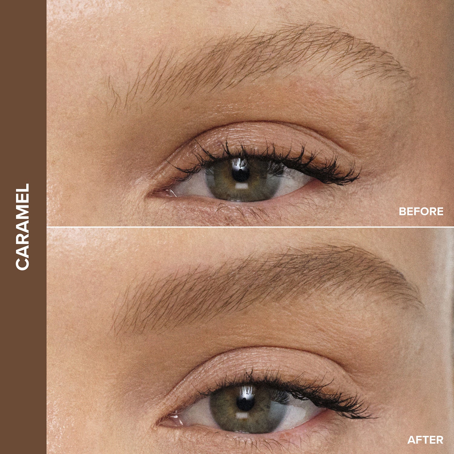Before and after results of using   variant: Caramel