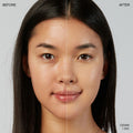 Before and after results of using Ogee Sculpted Complexion Stick variant: Cedar 1.20C