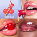 Model image of Charlotte Tilbury Unreal Lips Healthy Glow Nectar Oil variant: Cherry Glaze