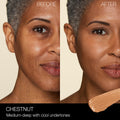 Before and after results of using Nars Radiant Creamy Concealer variant: Chestnut MD2.5