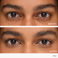 Before and after results of using Jane Iredale PureBrow Brow Gel variant: Clear
