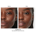Before and after results of using Hourglass Vanish Airbrush Concealer variant: Clove 11.4