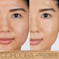 Before and after results of using Nars Light Reflecting Foundation variant: Cordoba M3.75