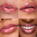 Before and after results of using Ogee Beyond Clean Lip Gloss variant: Cosmo