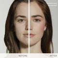 Before and after results of using Jane Iredale Glow Time Highlighter Stick variant: Cosmos