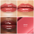 A shade comparison of Hourglass Phantom Volumizing Glossy Balm variant: Crave 140