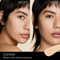 Before and after results of using Nars Radiant Creamy Concealer variant: Custard M1