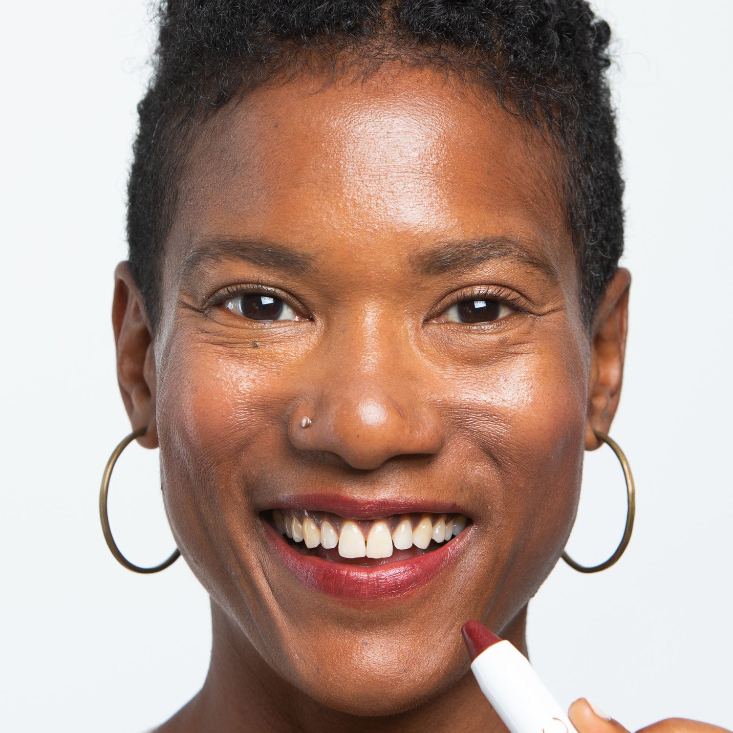 Model image of Ogee Tinted Sculpted Lip Oil variant: Dahlia