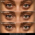 Before and after results of using Bobbi Brown Dark Bisque variant: Dark Bisque