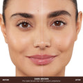 Before and after results of using Anastasia Beverly Hills Dark Brown variant: Dark Brown