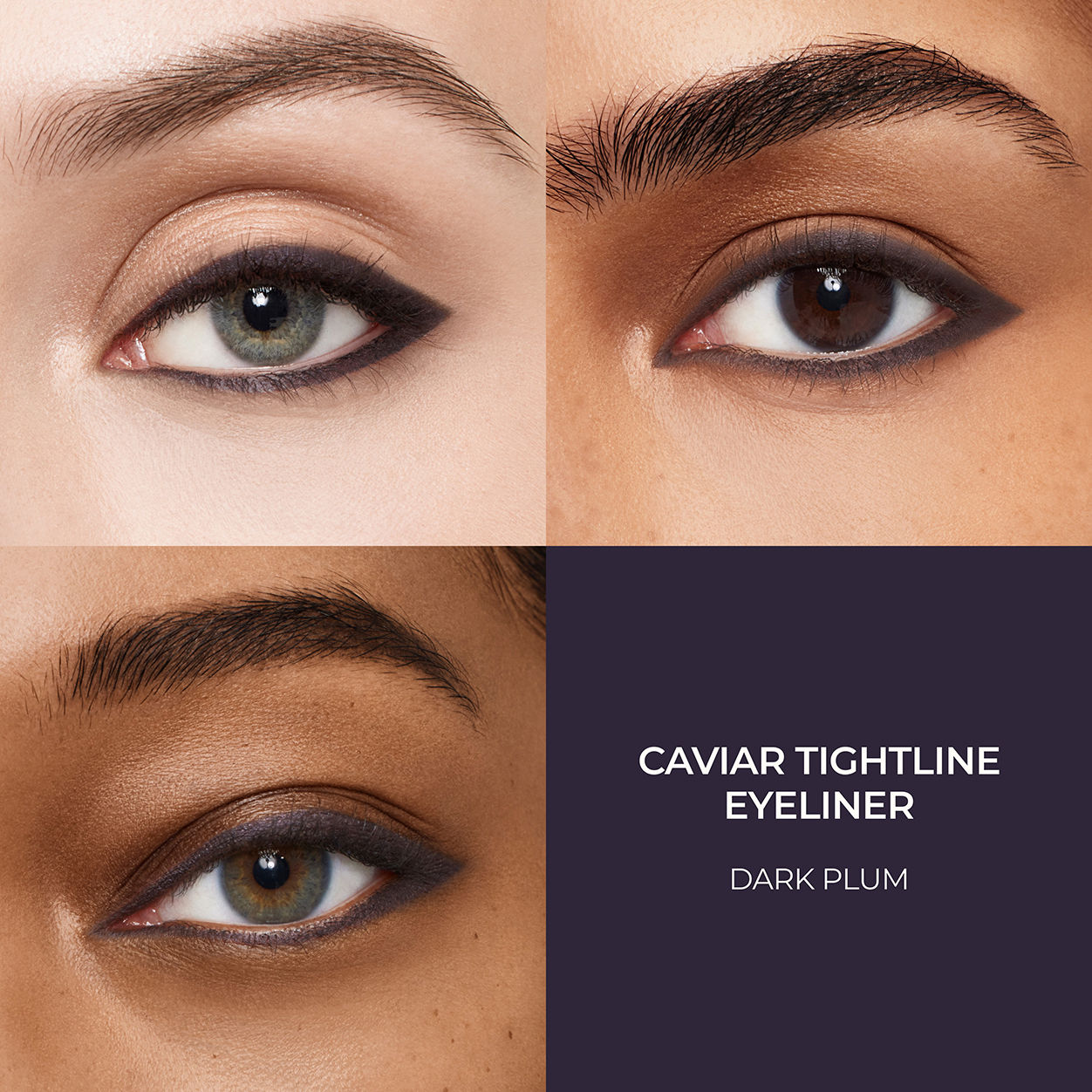 A shade comparison of Laura Mercier Caviar Tightline Eyeliner variant: Dark Plum