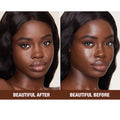 Before and after results of using Charlotte Tilbury Airbrush Flawless Finish variant: Deep