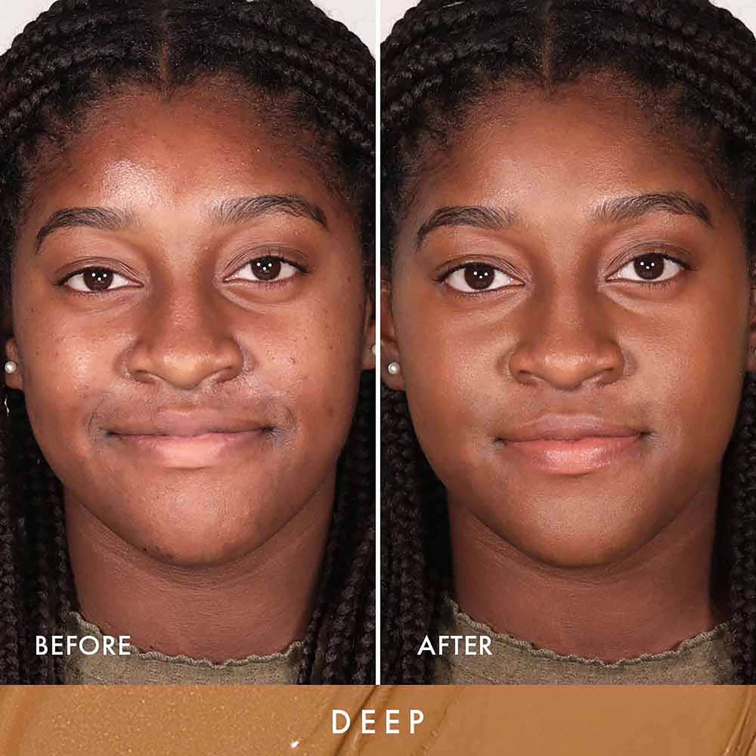 Before and after results of using   variant: Deep