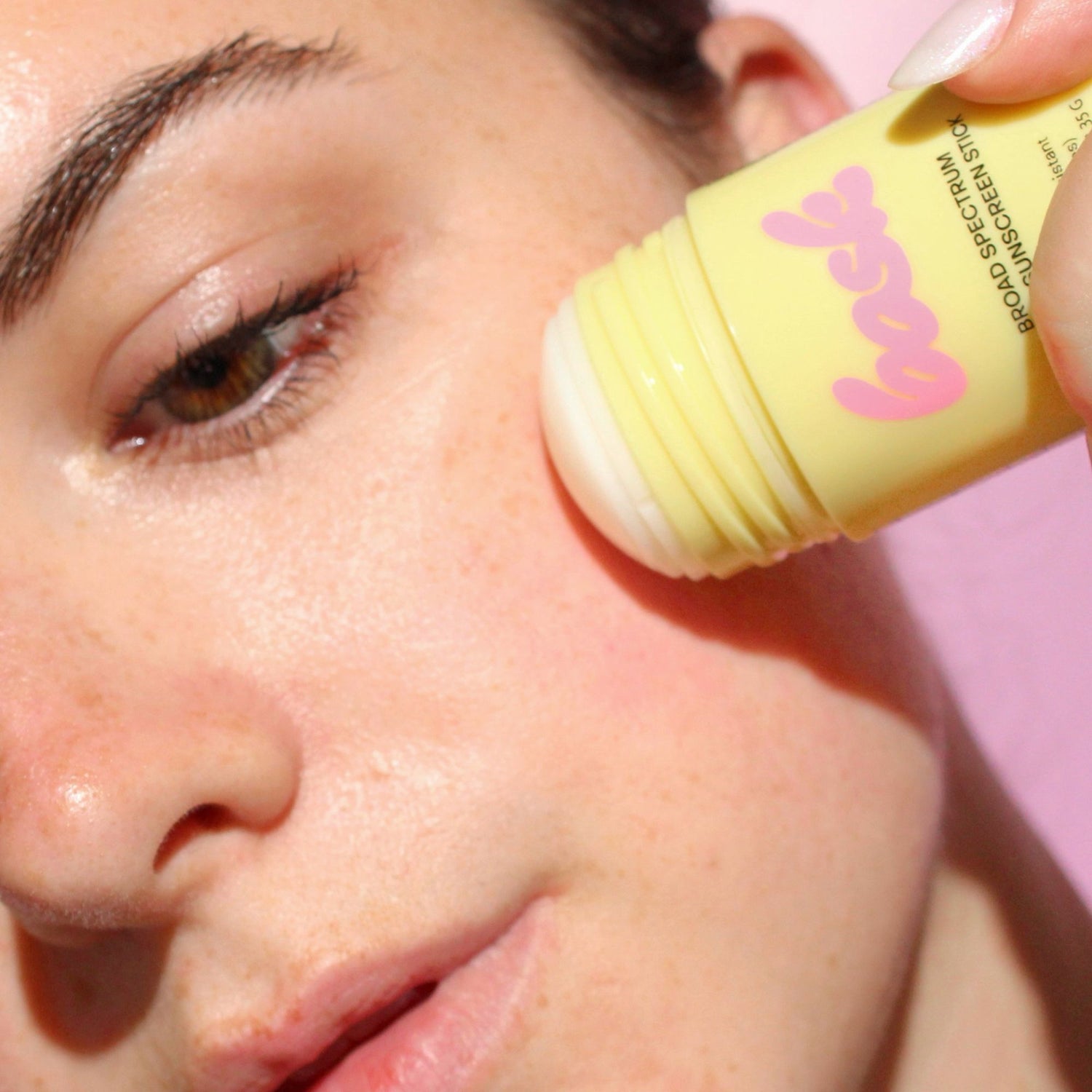 Model image of  Bask SPF 50 Sunscreen Stick - Fragrance Free variant: Default Title