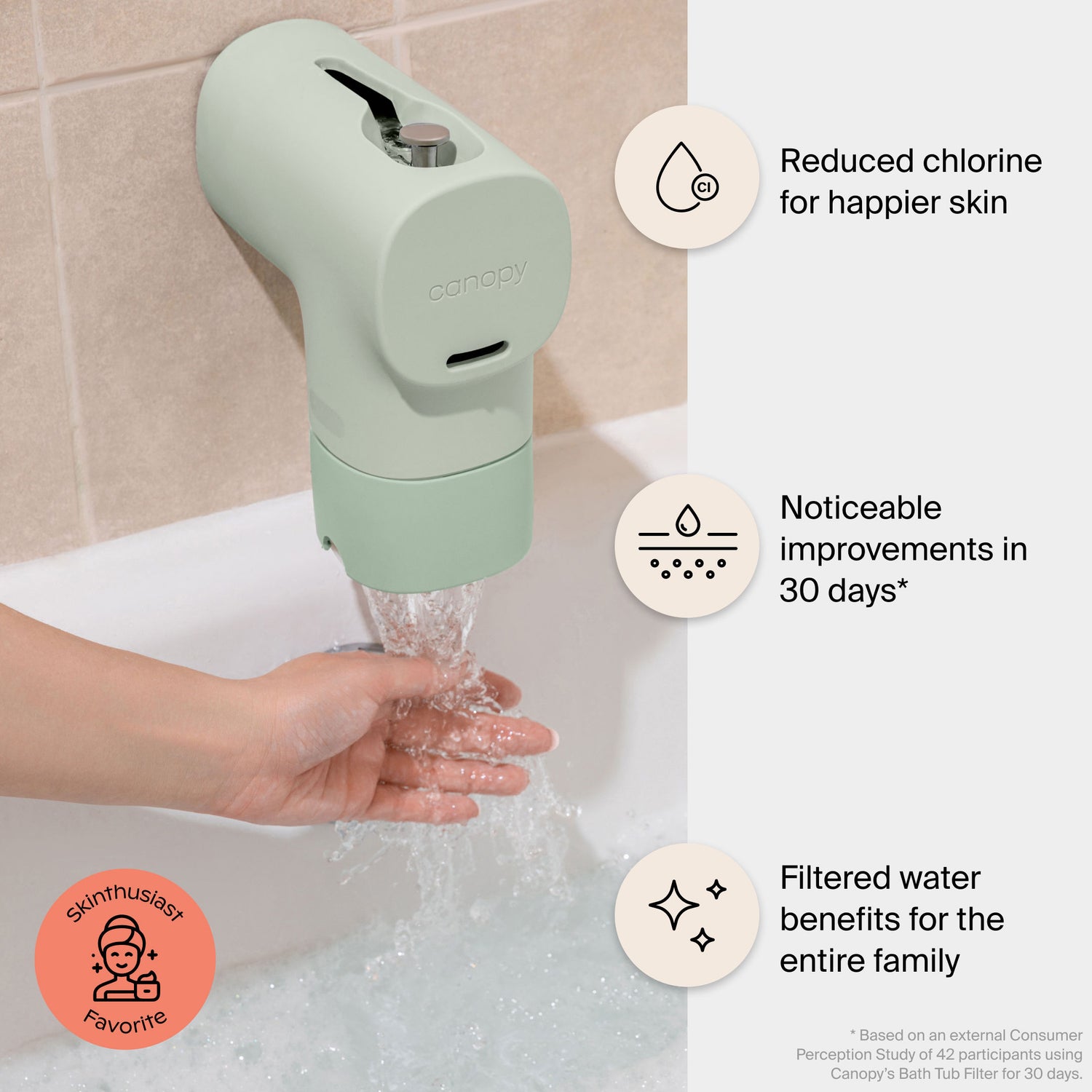 Lifestyle image of Canopy Bath Tub Filter variant: Default Title