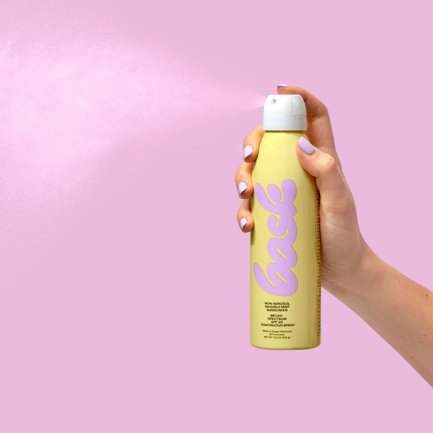 Swatch image of  Bask Non-Aerosol Spray SPF 50 variant: Default Title
