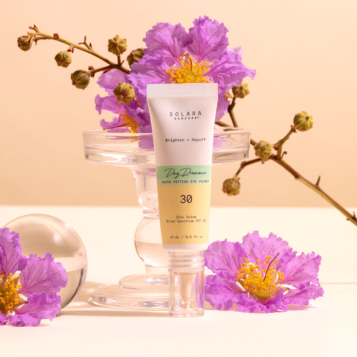 Lifestyle image of Solara Suncare Day Dreamer Super Peptide Eye Primer SPF 30 variant: Default Title