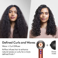 Before and after results of using Dyson Supersonic Nural Hair Dryer variant: Strawberry Bronze and Blush Pink (Special Edition)