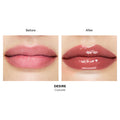 Before and after results of using Hourglass Phantom Volumizing Glossy Balm variant: Desire