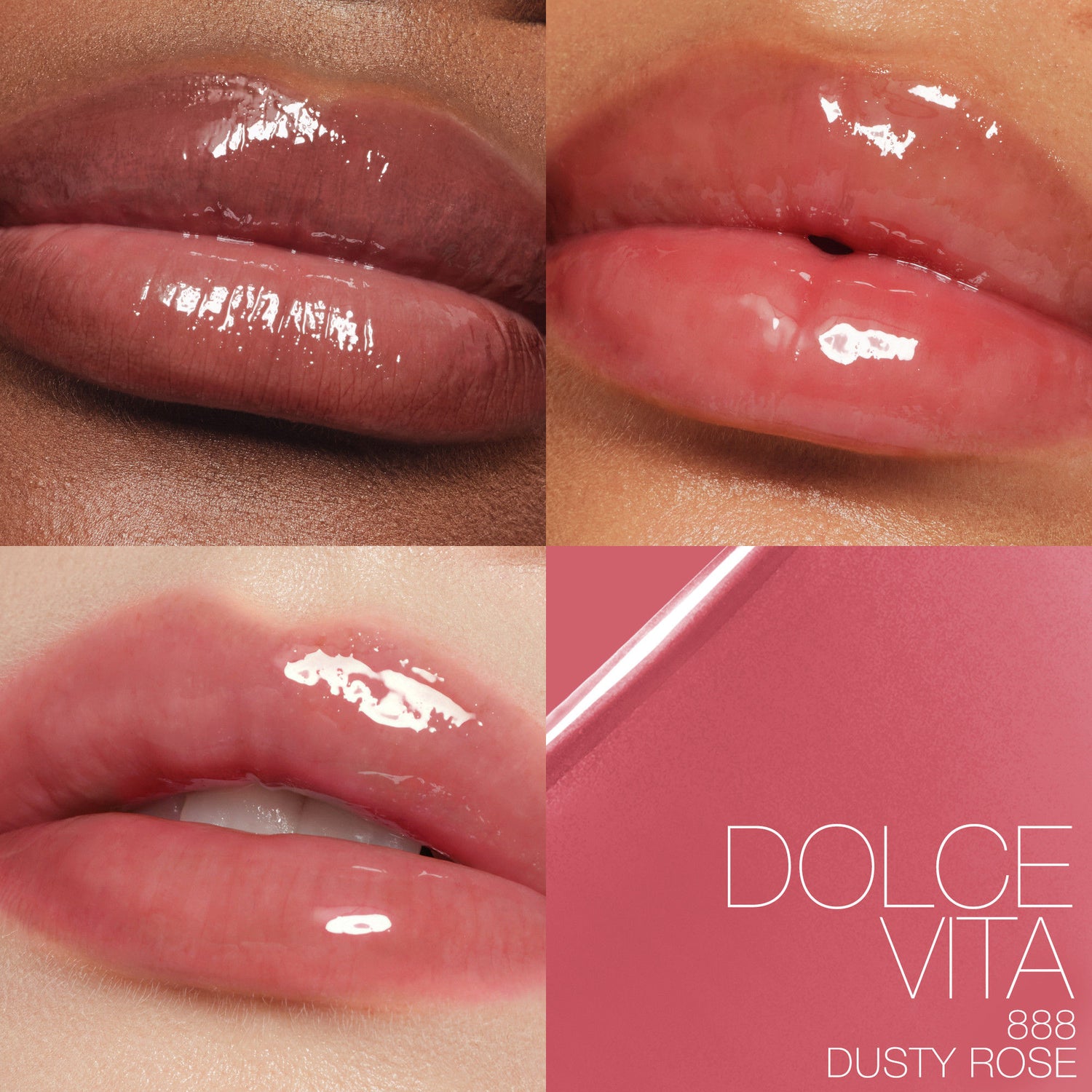 Model image of Nars Afterglow Lip Shine variant: Dolce Vita