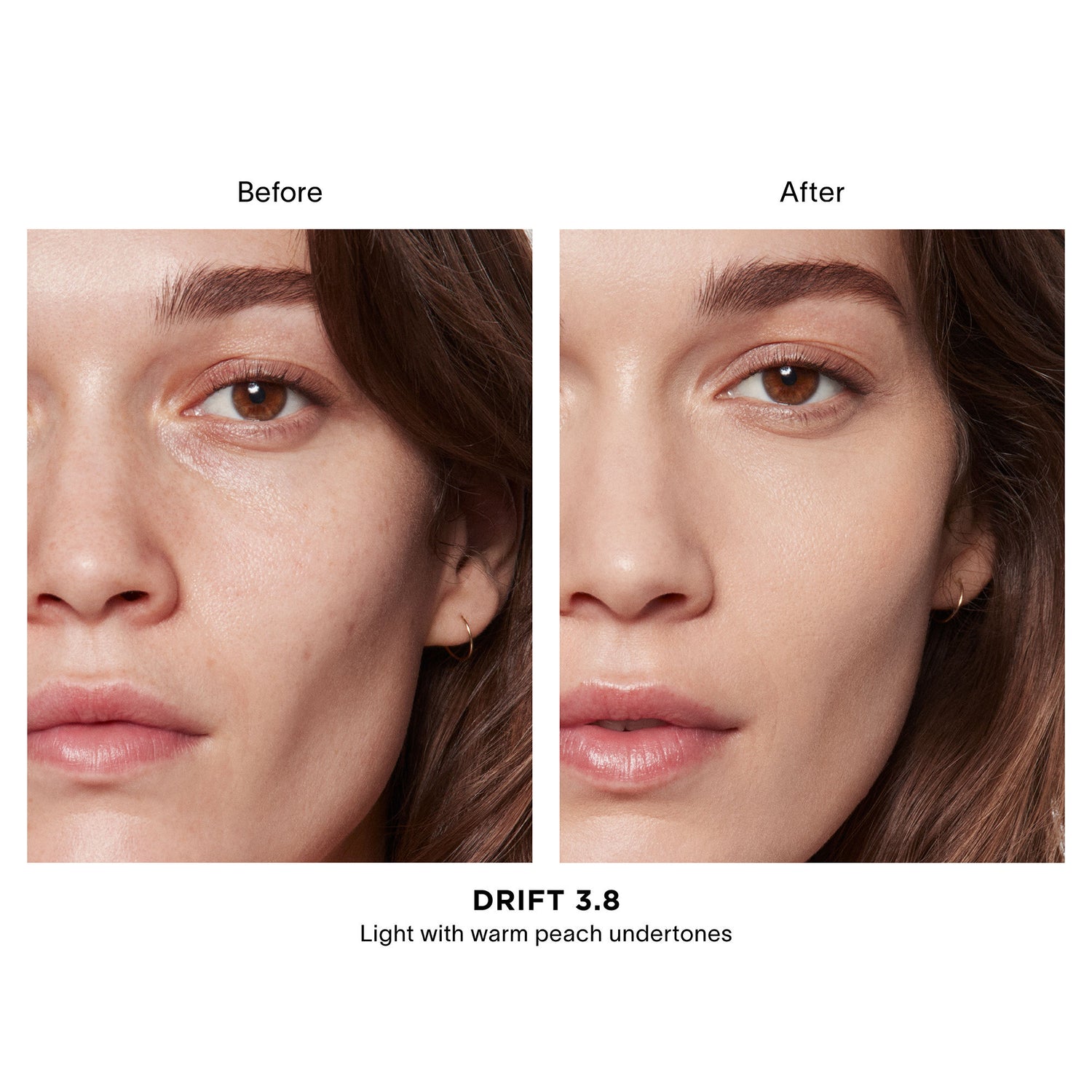 Before and after results of using Hourglass Vanish Airbrush Concealer variant: Drift 3.8