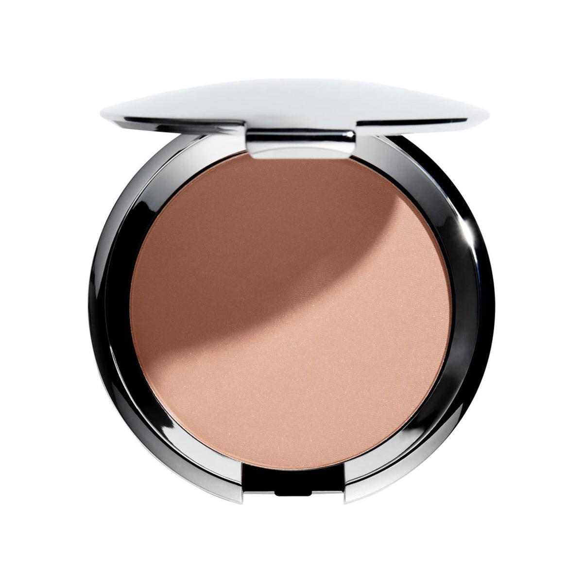 Open circular Chantecaille Compact Makeup containing matte powder foundation.