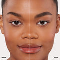 Before and after results of using Anastasia Beverly Hills Ebony variant: Ebony