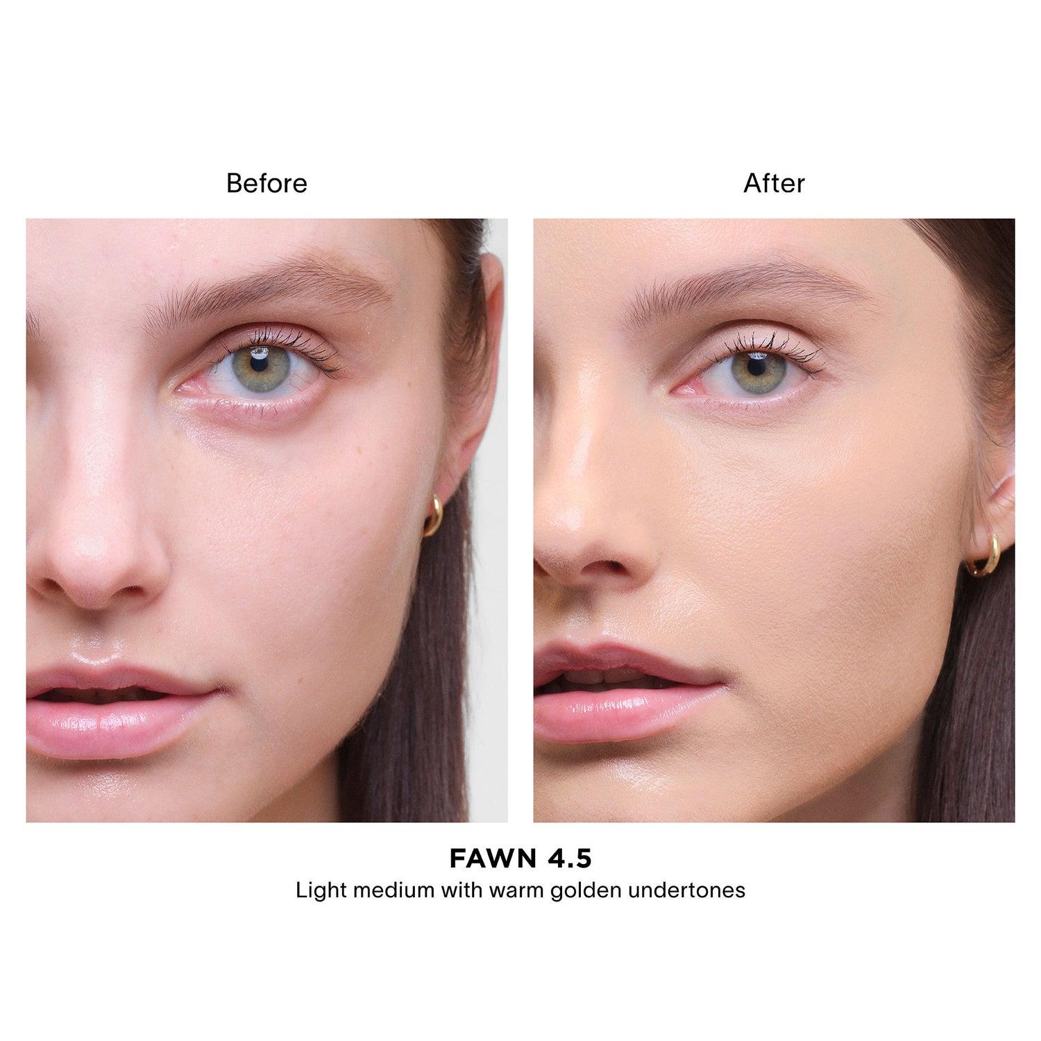 Before and after results of using Hourglass Vanish Airbrush Concealer variant: Fawn 4.5