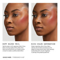 Before and after results of using Pat McGrath Labs Divine Blush: Legendary Glow Color Balm variant: Forbidden Fleur