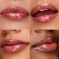 Before and after results of using Ogee Beyond Clean Lip Gloss variant: Freesia