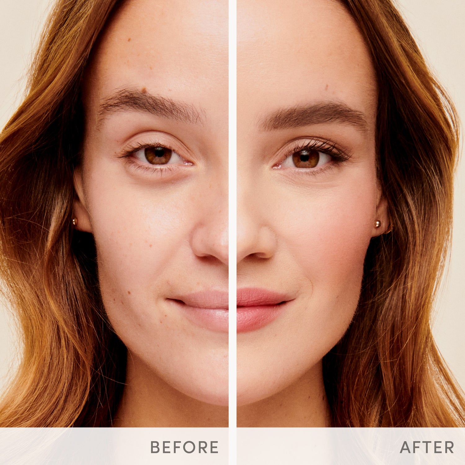 Before and after results of using Jane Iredale Glow Time Pro BB Cream SPF 25 variant: GT1