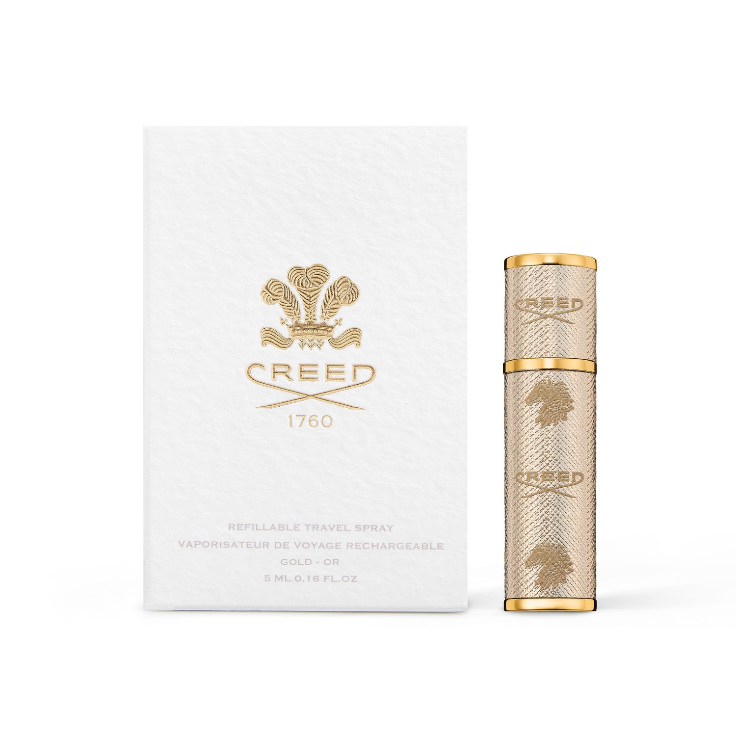 Image of the Creed Refillable Travel Perfume Atomizer variant: Gold box