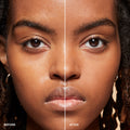 Before and after results of using Bobbi Brown Sheer Finish Pressed Powder variant: Golden Brown