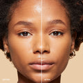 Before and after results of using Bobbi Brown Sheer Finish Pressed Powder variant: Golden Orange