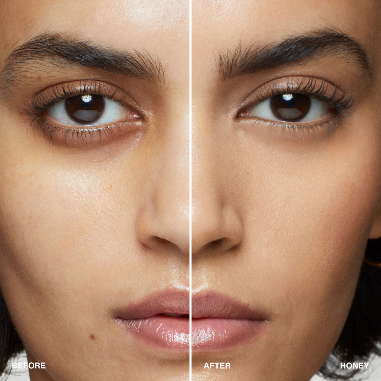 Before and after results of using Bobbi Brown Intensive Serum Foundation SPF 40/30 variant: Honey