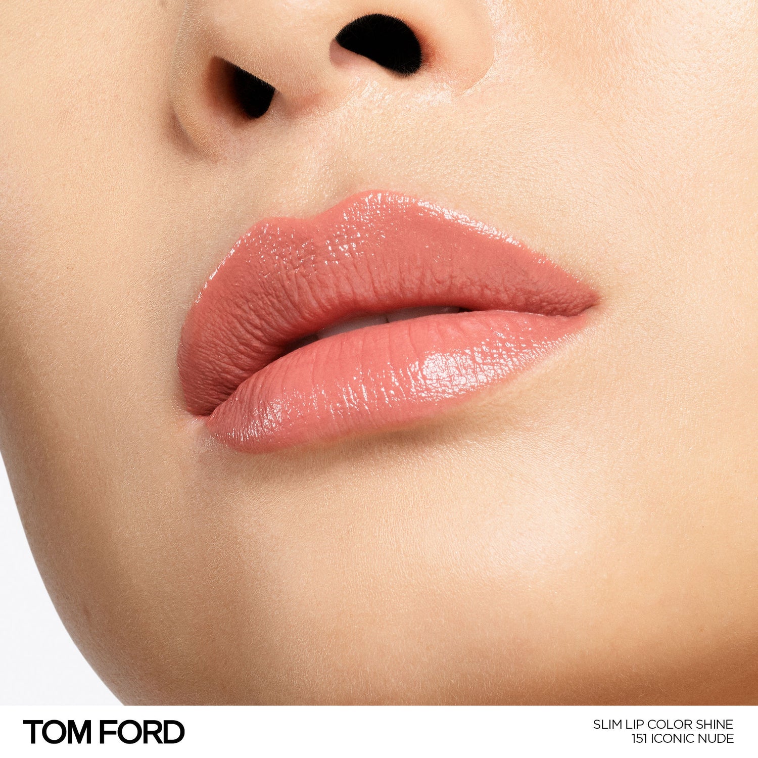 Model image of Tom Ford Slim Lip Color Shine variant: Iconic Nude