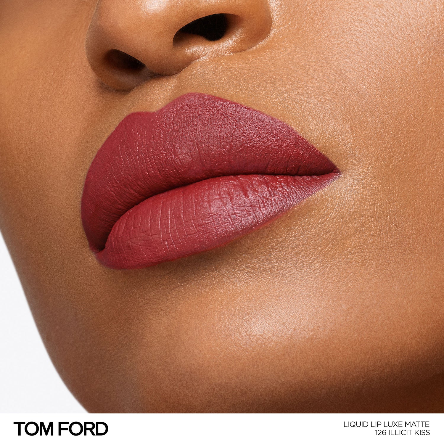 Model image of Tom Ford Liquid Lip Luxe Matte variant: Illicit Kiss