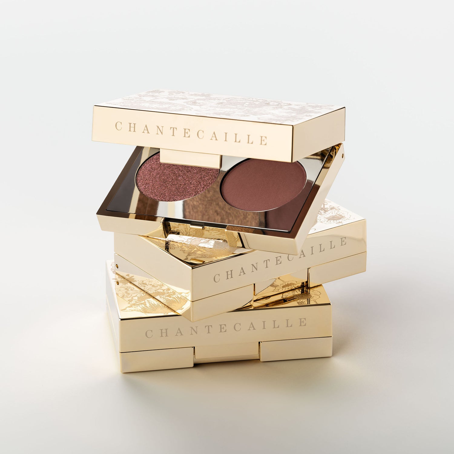 Image of an open Chantecaille Gilded Garden Collection Eye Duet (Limited Edition) variant: Cassis