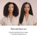 Before and after results of using Dyson Airstrait Straightener variant: Jasper Plum (Limited Edition)