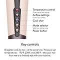 Lifestyle image of Dyson Airstrait Straightener variant: Jasper Plum (Limited Edition)