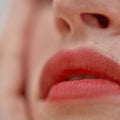 Model image of Victoria Beckham Beauty Bitten Lip Tint variant: Je t'aime