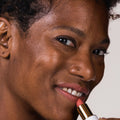 Model image of Ogee Full Bloom Sculpted Lipstick variant: Juliette