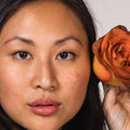 Model image of Ogee Full Bloom Sculpted Lipstick variant: Juliette