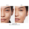 Before and after results of using Hourglass Vanish Airbrush Concealer variant: Khaki 6.25