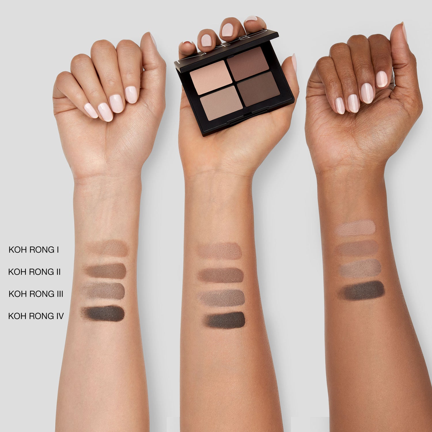 An arm swatch of Nars Quad Eyeshadow variant: Koh Rong